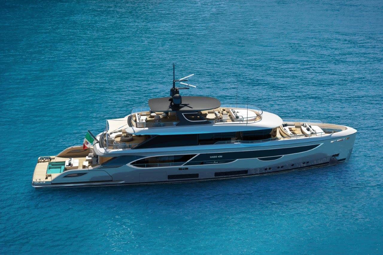 Benetti-Oasis-40M-View-flaps-up