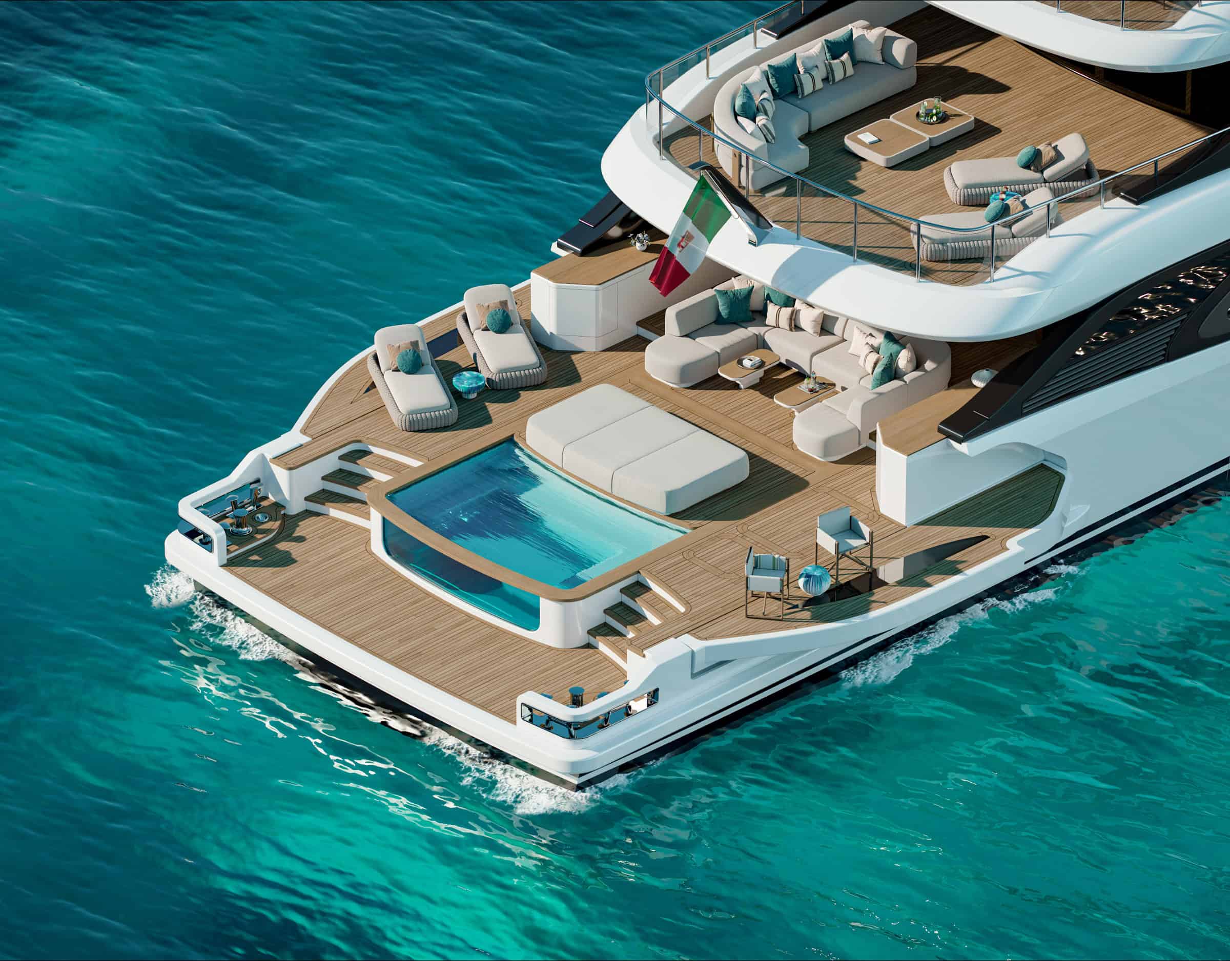 Oasis 42M swim platform